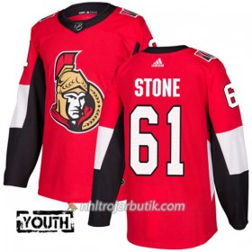 Barn Ishockey Ottawa Senators Tröja Mark Stone 61 Adidas 2017-2018 Röd Authentic